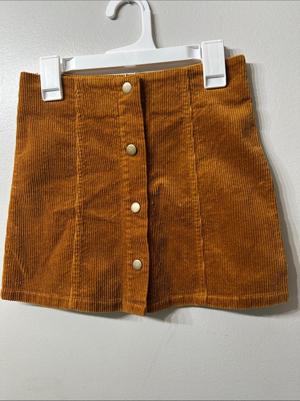 Rylee + Cru Girls Corduroy Button Front Skirt Cinnamon 10-12Y NWT